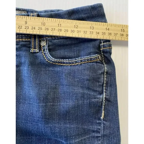 BKE Denim Jeans Women's 25R (28x30) Dark Wash Payton Skinny Straight Stretch - Picture 4 of 10